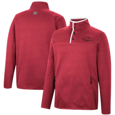 Colosseum Men's Cardinal Arkansas Razorbacks No Tomorrow Quarter-snap Jacket