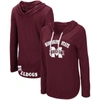Colosseum Women's  Maroon Mississippi State Bulldogs My Lover Lightweight Hooded Long Sleeve T-shirt In Maroon