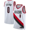 NIKE UNISEX NIKE DAMIAN LILLARD WHITE PORTLAND TRAIL BLAZERS SWINGMAN JERSEY