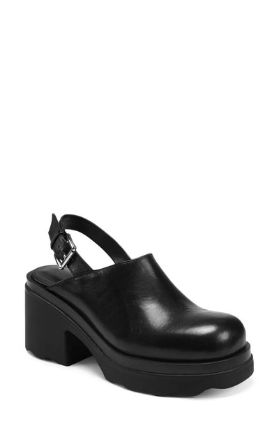 Aerosoles Violetta Platform Clog In Black Leather