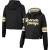 Colosseum Black Iowa Hawkeyes Retro Cropped Pullover Hoodie In Black