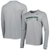 NIKE NIKE GRAY MICHIGAN STATE SPARTANS TEAM PRACTICE PERFORMANCE LONG SLEEVE T-SHIRT