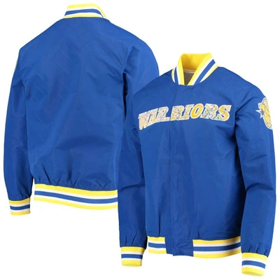 Mitchell & Ness Golden State Warriors Royal  Hardwood Classics 75th Anniversary Authentic Warmup Full