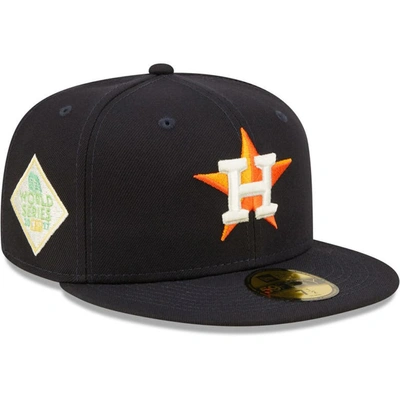 New Era Navy Houston Astros 2017 World Series Champions Citrus Pop Undervisor 59fifty Fitted Hat