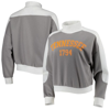 GAMEDAY COUTURE GAMEDAY COUTURE GRAY TENNESSEE VOLUNTEERS MAKE IT A MOCK SPORTY PULLOVER SWEATSHIRT