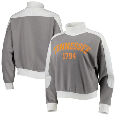 Gameday Couture Gray Tennessee Volunteers Make It A Mock Sporty Pullover Sweatshirt