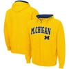 Colosseum Men's  Maize Michigan Wolverines Arch And Logo 3.0 Full-zip Hoodie In Maize