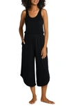 La Blanca Draped Wide Leg Cover-up Jumpsuit In Black