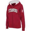 Colosseum Stadium Athletic Cardinal Stanford Cardinal Arched Name Full-zip Hoodie In Cardinal