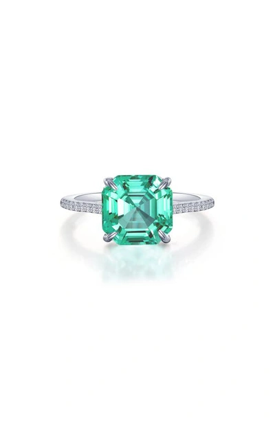 Lafonn Fancy Lab Grown Sapphire Ring In Green