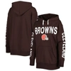 G-III 4HER BY CARL BANKS G-III 4HER BY CARL BANKS BROWN CLEVELAND BROWNS EXTRA POINT PULLOVER HOODIE