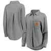 GAMEDAY COUTURE GAMEDAY COUTURE GRAY CLEMSON TIGERS SWITCH IT UP TRI-BLEND BUTTON-UP SHACKET