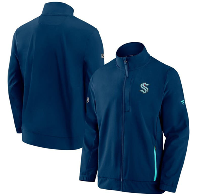 Fanatics Branded Deep Sea Blue Seattle Kraken Authentic Pro Rink Coaches Full-zip Jacket