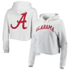League Collegiate Wear Ash Alabama Crimson Tide 2-hit 1636 Cropped Pullover Hoodie In Ash