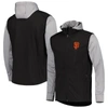 DUNBROOKE DUNBROOKE BLACK/HEATHER GRAY SAN FRANCISCO GIANTS ALPHA FULL-ZIP JACKET