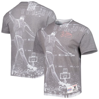 Mitchell & Ness Men's  Brent Barry Gray La Clippers Above The Rim Sublimated T-shirt
