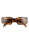 Prada Runway 49mm Rectangle Sunglasses In Tortoise