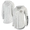 PRESSBOX PRESSBOX GRAY PURDUE BOILERMAKERS SPACE DYE LACE-UP V-NECK LONG SLEEVE T-SHIRT
