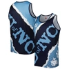 MITCHELL & NESS MITCHELL & NESS NAVY/CAROLINA BLUE NORTH CAROLINA TAR HEELS JUMBOTRON 2.0 SUBLIMATED TANK TOP