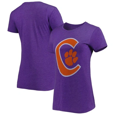 Homefield Heathered Purple Clemson Tigers Vintage Tri-blend T-shirt In Heather Purple