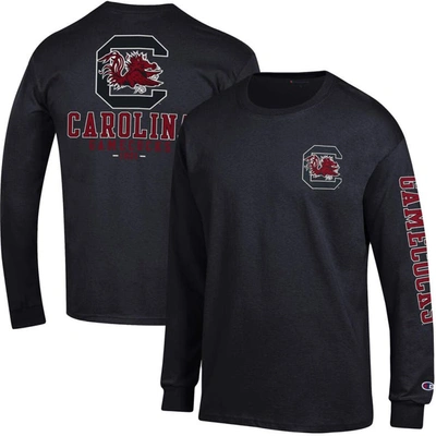 Champion Black South Carolina Gamecocks Team Stack 3-hit Long Sleeve T-shirt