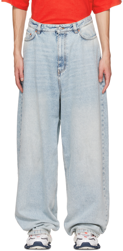 Balenciaga Blue Pull-up Jeans In 4824 Blue Skies | ModeSens 