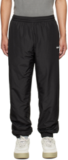Msgm Black Drawstring Lounge Pants In 99 Black