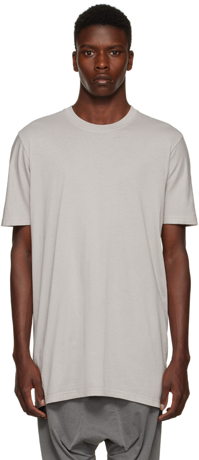 11 By Boris Bidjan Saberi Grey Object-dyed T-shirt In Light Grey