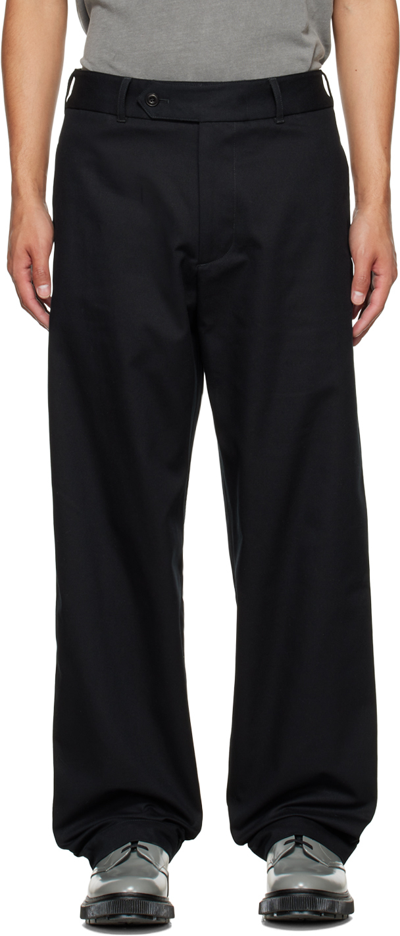 Nicholas Daley Black Straight Leg Trousers