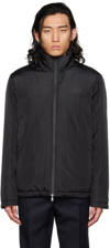 Golden Goose Padded Logo-print Jacket In 90100 Black/white
