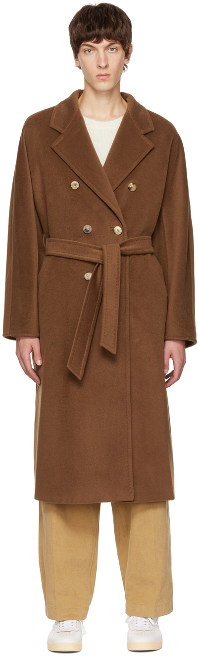 Max Mara Brown 101801 Icon Coat In 010 Tobacco