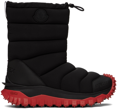 Moncler Men's Après Trail Quilted Nylon Snow Boots In Black