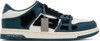 Amiri Skel Bones Low Top Leather Sneakers In Blue