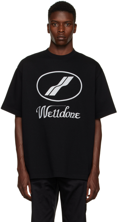 We11 Done Black Graphic T-shirt