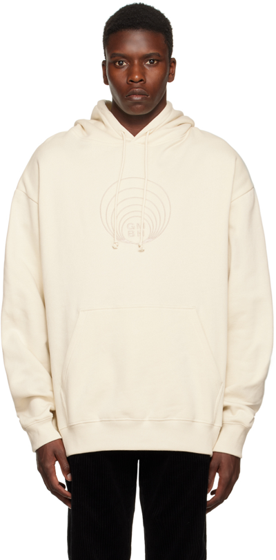 Gmbh Logo-embroidered Organic Cotton Hoodie In Nude