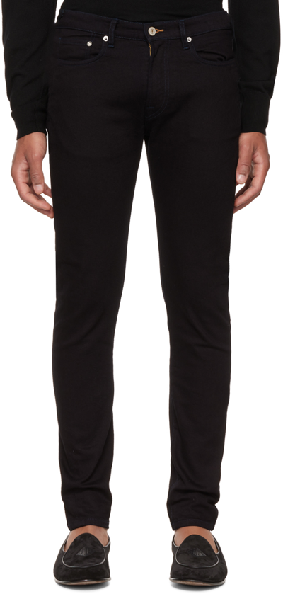 Ps By Paul Smith Dark-wash Slim-fit Jeans In Black
