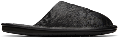 Amiri Black Leather Lux Slippers ModeSens