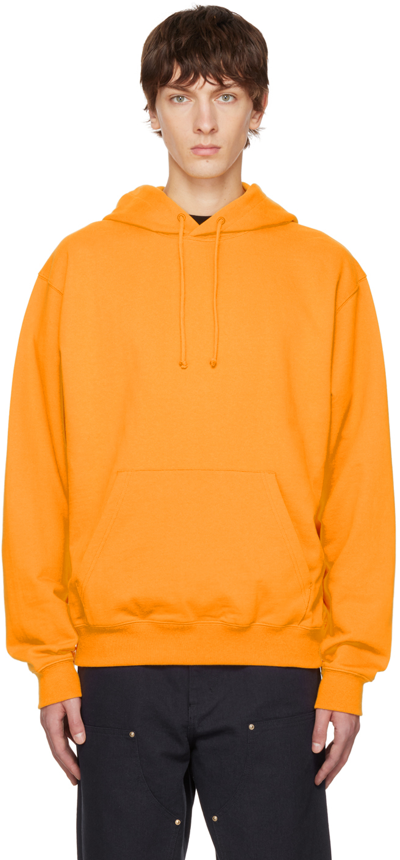 Stockholm Surfboard Club Logo-print Cotton-jersey Hoodie In Sun Flower
