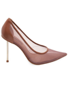 Bcbgmaxazria Maxxa Coffee Shear Mesh/leather Pump In Brown