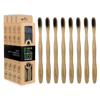 Pursonic 100% Natural Eco Bamboo Toothbrushes With Charcoal Soft Bristles (8 Pk.) In Grey