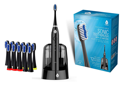 Pursonic Sonic Smartseries Electronic Power Rechargeable Battery Toothbrush With Uv Sanitizing Function, Incl In Black