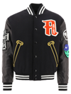 Aries Logo-appliqué Wool Varsity Jacket In Black
