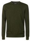 Barbour Lambswool Blend Sweater With Classic Crew Neck In Green
