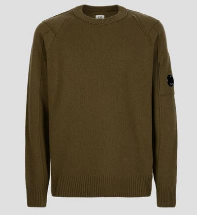 C.p. Company Sweatshirt  In Cotton In Ivy Green