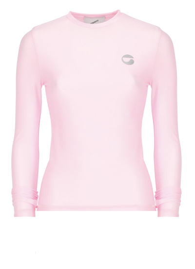 Coperni Neoprene T-shirt In Light Pink