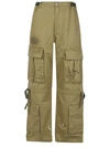 Darkpark Julian Canvas Cargo Trousers In Green