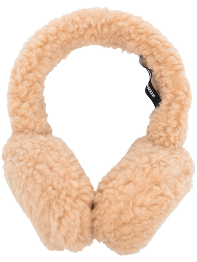 Dsquared2 Wood Lover Faux-fur Earmuffs In Beige