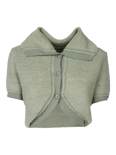 Jacquemus Green Le Papier 'le Cardigan Campana' Cardigan In Light Green