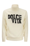 Mc2 Saint Barth Blended Cashmere Turtle Neck Sweater In Cream