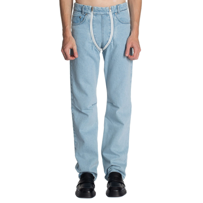 Gmbh Double Zip Jeans In Blue